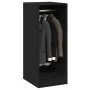Schwarzer Kleiderschrank aus Holzwerkstoff, 48 x 41 x 102 cm von vidaXL, Kommoden-Organizer und Bar-Kleiderbügel - Ref: Foro2...