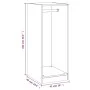Schwarzer Kleiderschrank aus Holzwerkstoff, 48 x 41 x 102 cm von vidaXL, Kommoden-Organizer und Bar-Kleiderbügel - Ref: Foro2...