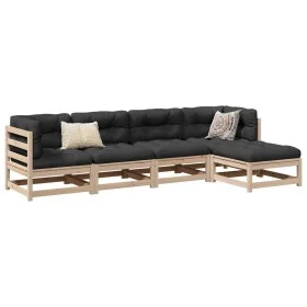 5-piece garden sofa set with solid pine wood cushions by vidaXL, Garden sets - Ref: Foro24-3299389, Price: 437,75 €, Discount: %