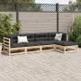5-piece garden sofa set with solid pine wood cushions by vidaXL, Garden sets - Ref: Foro24-3299389, Price: 437,75 €, Discount: %