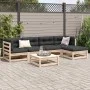 Gartensofa-Set 6-teilig aus massivem Kiefernholz von vidaXL, Gartensets - Ref: Foro24-3299396, Preis: 288,69 €, Rabatt: %