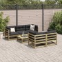 6-teilige Gartensofagarnitur mit Kissen aus imprägniertem Kiefernholz von vidaXL, Gartensets - Ref: Foro24-3299293, Preis: 56...