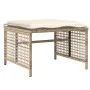 4-teiliges Gartensofa-Set und Kissen aus beigem synthetischem Rattan aus Glas von vidaXL, Modulare Sofas für den Außenbereich...