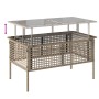 4-teiliges Gartensofa-Set und Kissen aus beigem synthetischem Rattan aus Glas von vidaXL, Modulare Sofas für den Außenbereich...