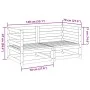 Gartensofa-Set 2-teilig aus massivem Kiefernholz von vidaXL, Gartensets - Ref: Foro24-3295810, Preis: 151,14 €, Rabatt: %