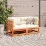 2-piece garden sofa set with wax-brown pine wood cushions by vidaXL, Garden sets - Ref: Foro24-3295827, Price: 263,99 €, Disc...