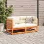 2-piece garden sofa set with wax-brown pine wood cushions by vidaXL, Garden sets - Ref: Foro24-3295827, Price: 260,80 €, Disc...