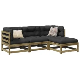 Gartensofa-Set 4-teilig aus imprägniertem Kiefernholz von vidaXL, Gartensets - Ref: Foro24-3299380, Preis: 230,02 €, Rabatt: %
