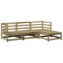 Gartensofa-Set 4-teilig aus imprägniertem Kiefernholz von vidaXL, Gartensets - Ref: Foro24-3299380, Preis: 233,43 €, Rabatt: %