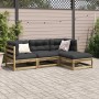 Gartensofa-Set 4-teilig aus imprägniertem Kiefernholz von vidaXL, Gartensets - Ref: Foro24-3299380, Preis: 233,43 €, Rabatt: %