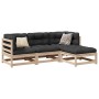 Gartensofa-Set 4-teilig aus massivem Kiefernholz von vidaXL, Gartensets - Ref: Foro24-3299377, Preis: 201,45 €, Rabatt: %