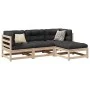 Gartensofa-Set 4-teilig aus massivem Kiefernholz von vidaXL, Gartensets - Ref: Foro24-3299377, Preis: 198,92 €, Rabatt: %