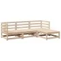 Gartensofa-Set 4-teilig aus massivem Kiefernholz von vidaXL, Gartensets - Ref: Foro24-3299377, Preis: 198,92 €, Rabatt: %
