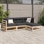 Juego de sofás de jardín 4 pzas madera maciza de pino de vidaXL, Conjuntos de jardín - Ref: Foro24-3299377, Precio: 198,92 €,...