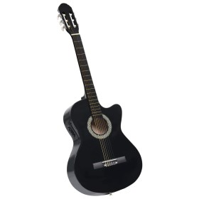 Western classical guitar with equalizer and 6 strings black by vidaXL, Guitars - Ref: Foro24-70138, Price: 92,59 €, Discount: %