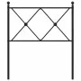 Kopfteil aus schwarzem Metall, 80 cm von vidaXL, Kopf- und Fußteile - Ref: Foro24-376529, Preis: 36,59 €, Rabatt: %