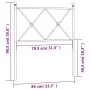 Kopfteil aus schwarzem Metall, 80 cm von vidaXL, Kopf- und Fußteile - Ref: Foro24-376529, Preis: 36,59 €, Rabatt: %