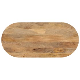 Tablero de mesa ovalado madera maciza de mango 80x40x2,5 cm
