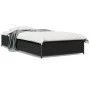 Estructura de cama madera de ingeniería y metal negro 90x200 cm de vidaXL, Camas y somieres - Ref: Foro24-845111, Precio: 87,...