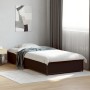 Engineered wood and black metal bed frame 90x200 cm by vidaXL, Beds and slatted bases - Ref: Foro24-845111, Price: 88,54 €, D...