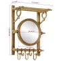 Soporte de equipaje con perchas y espejo de pared aluminio de vidaXL, Percheros para sombreros y abrigos - Ref: Foro24-357835...