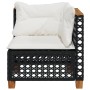 Garten-Ecksofa mit schwarzen synthetischen Rattankissen von vidaXL, Outdoor-Sofas - Ref: Foro24-365923, Preis: 97,89 €, Rabat...