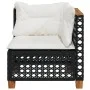 Garten-Ecksofa mit schwarzen synthetischen Rattankissen von vidaXL, Outdoor-Sofas - Ref: Foro24-365923, Preis: 112,46 €, Raba...