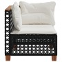 Garten-Ecksofa mit schwarzen synthetischen Rattankissen von vidaXL, Outdoor-Sofas - Ref: Foro24-365923, Preis: 97,89 €, Rabat...