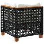 Garden corner sofa with black synthetic rattan cushions by vidaXL, Outdoor sofas - Ref: Foro24-365923, Price: 101,66 €, Disco...