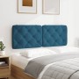 Blaues, samtgepolstertes Kopfteil 120 cm von vidaXL, Kopf- und Fußteile - Ref: Foro24-374724, Preis: 62,90 €, Rabatt: %