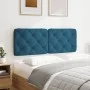 Blue velvet padded headboard 120 cm by vidaXL, Headboards and footboards - Ref: Foro24-374724, Price: 61,78 €, Discount: %