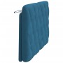 Cabecero de cama acolchado terciopelo azul 120 cm