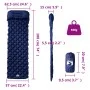 Inflatable camping mattress with pillow 1 person navy blue by vidaXL, Air mattresses - Ref: Foro24-4007112, Price: 36,92 €, D...