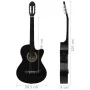 Guitarra clásica occidental con ecualizador y 6 cuerdas negro de vidaXL, Guitarras - Ref: Foro24-70138, Precio: 90,59 €, Desc...