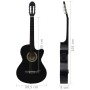 Western classical guitar with equalizer and 6 strings black by vidaXL, Guitars - Ref: Foro24-70138, Price: 92,59 €, Discount: %