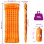 Colchón de camping autoinflable con almohada 1 persona naranja de vidaXL, Colchones de aire - Ref: Foro24-4007095, Precio: 47...