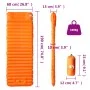 Selbstaufblasende Campingmatratze mit Kissen 1 Person Orange von vidaXL, Luftmatratzen - Ref: Foro24-4007119, Preis: 55,84 €,...