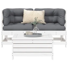 Garden sofa set 3 pieces solid white pine wood by vidaXL, Garden sets - Ref: Foro24-3250753, Price: 204,56 €, Discount: %