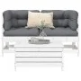 Gartensofa-Set 3-teilig aus massivem weißem Kiefernholz von vidaXL, Gartensets - Ref: Foro24-3250753, Preis: 204,56 €, Rabatt: %