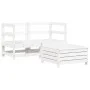 Gartensofa-Set 3-teilig aus massivem weißem Kiefernholz von vidaXL, Gartensets - Ref: Foro24-3250753, Preis: 204,56 €, Rabatt: %