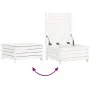 Gartensofa-Set 3-teilig aus massivem weißem Kiefernholz von vidaXL, Gartensets - Ref: Foro24-3250753, Preis: 204,56 €, Rabatt: %