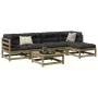 6-piece garden sofa set with impregnated pine wood cushions by vidaXL, Garden sets - Ref: Foro24-3299404, Price: 501,94 €, Di...