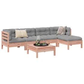 6-piece garden sofa set with Douglas fir wood cushions by vidaXL, Garden sets - Ref: Foro24-3299406, Price: 446,44 €, Discoun...