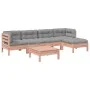 Set de sofás jardín 6 pzas con cojines madera abeto Douglas de vidaXL, Conjuntos de jardín - Ref: Foro24-3299406, Precio: 445...