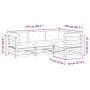 4-piece garden sofa set with solid pine wood cushions by vidaXL, Garden sets - Ref: Foro24-3299412, Price: 374,58 €, Discount: %