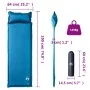 Colchón de camping autoinflable con almohada 1 persona turquesa de vidaXL, Colchones de aire - Ref: Foro24-4007125, Precio: 3...