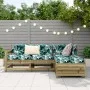 Gartensofa-Set 4-teilig aus imprägniertem Kiefernholz von vidaXL, Gartensets - Ref: Foro24-3250779, Preis: 255,03 €, Rabatt: %
