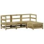 Gartensofa-Set 4-teilig aus imprägniertem Kiefernholz von vidaXL, Gartensets - Ref: Foro24-3250787, Preis: 256,73 €, Rabatt: %