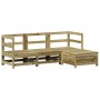 Gartensofa-Set 4-teilig aus imprägniertem Kiefernholz von vidaXL, Gartensets - Ref: Foro24-3250787, Preis: 260,42 €, Rabatt: %