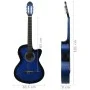 Western classical guitar with equalizer and 6 strings blue by vidaXL, Guitars - Ref: Foro24-70140, Price: 86,89 €, Discount: %